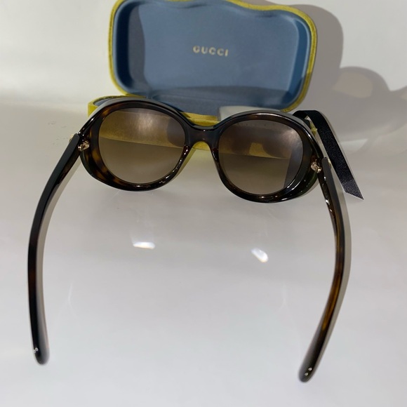GUCCI Oversized Round Sunglasses Tortoise NEW in Box - Picture 9 of 16